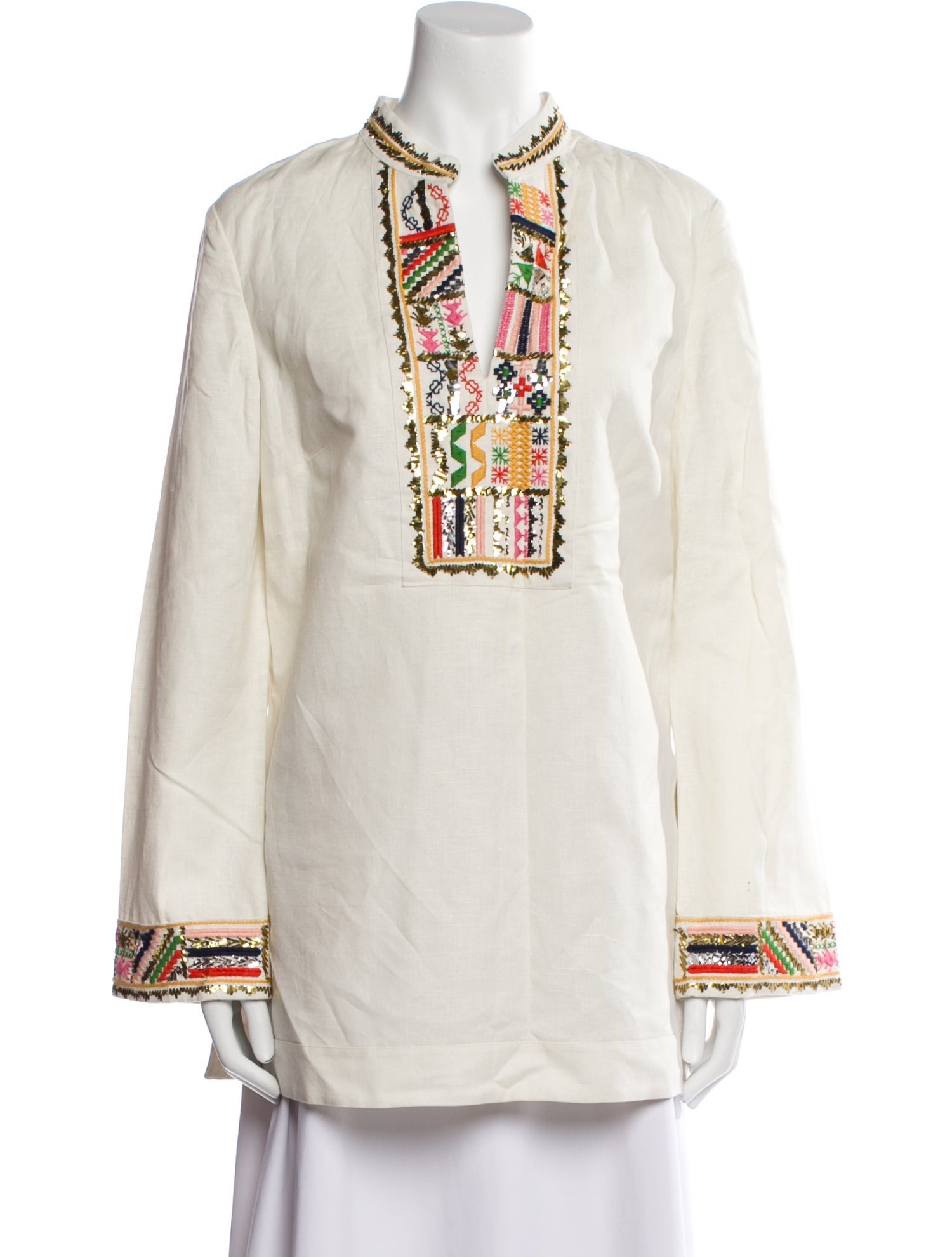 Tory Burch V-Neck Long Sleeve Tunic w/ Tags