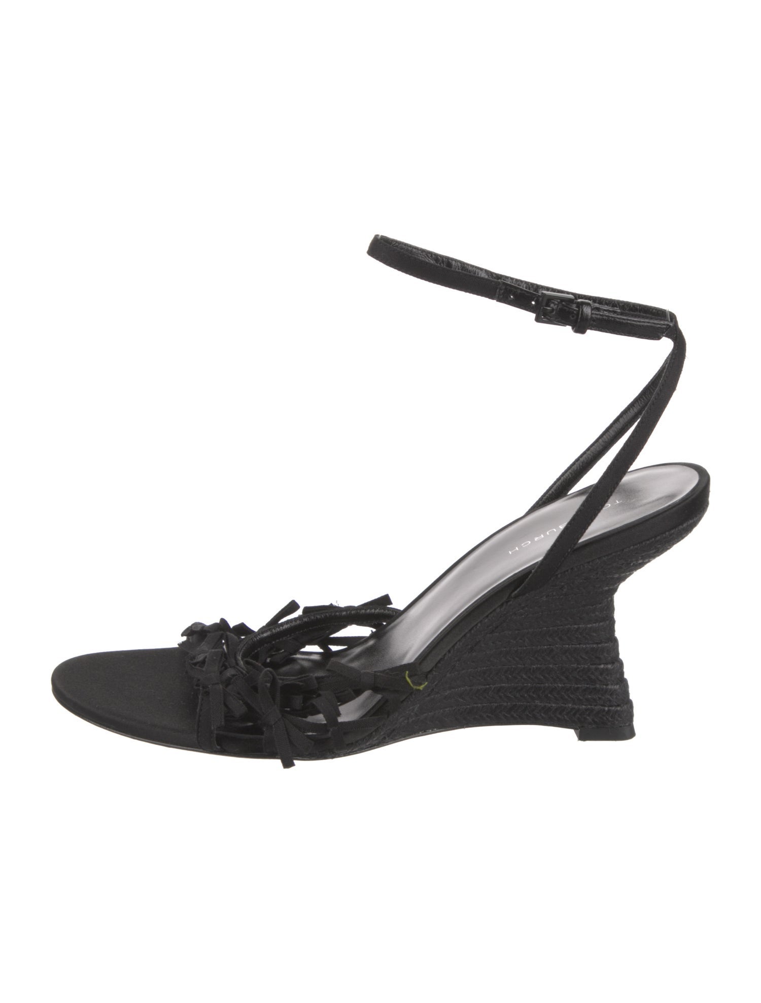 Tory Burch Leather Bow Accents Slingback Sandals