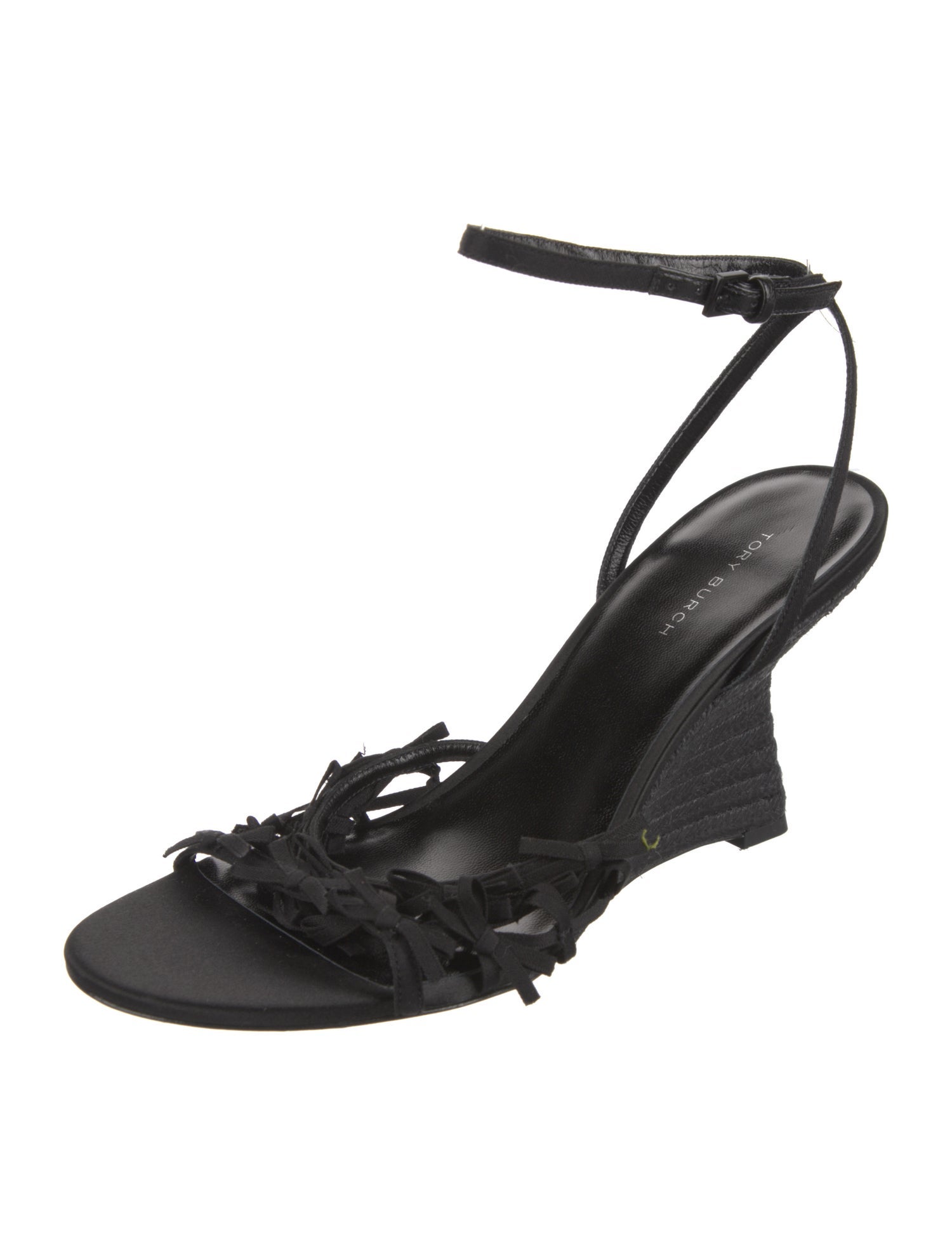 Tory Burch Leather Bow Accents Slingback Sandals