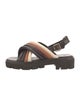 Tory Burch Leather Striped Slingback Sandals
