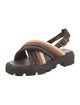 Tory Burch Leather Striped Slingback Sandals