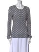 Tory Burch Printed Scoop Neck Blouse