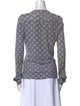 Tory Burch Printed Scoop Neck Blouse