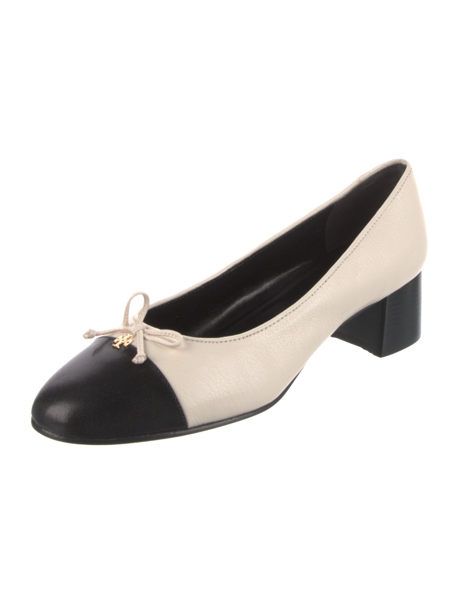 Tory Burch Leather Colorblock Pattern Pumps
