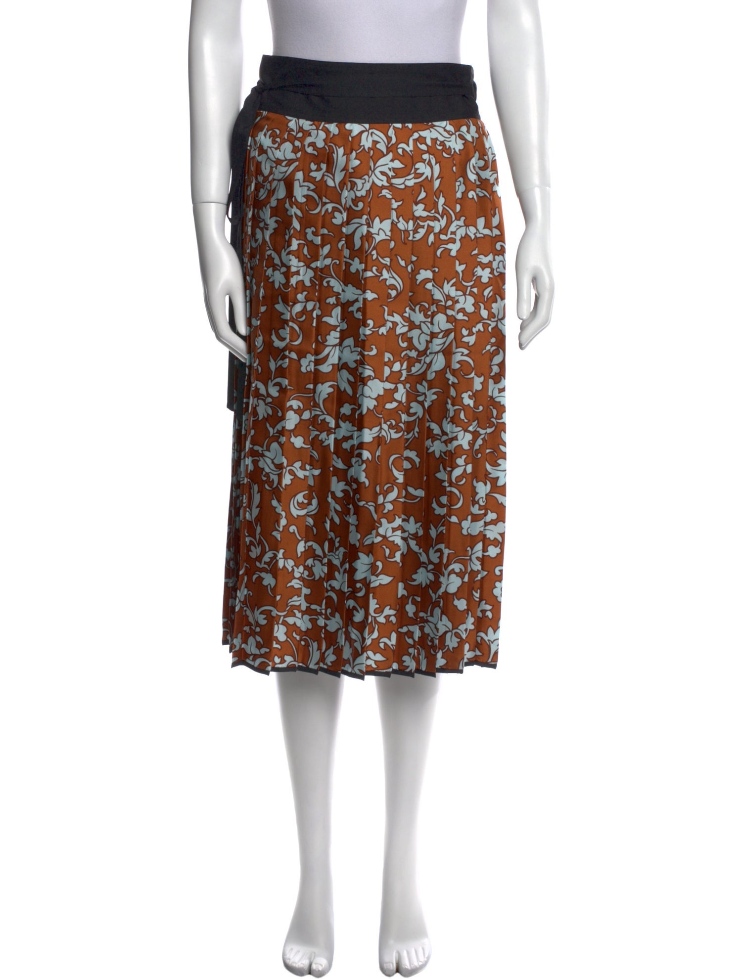 Tory Burch Silk Midi Length Skirt