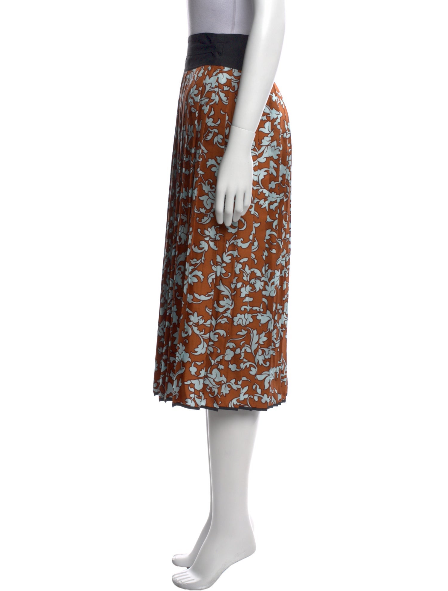 Tory Burch Silk Midi Length Skirt