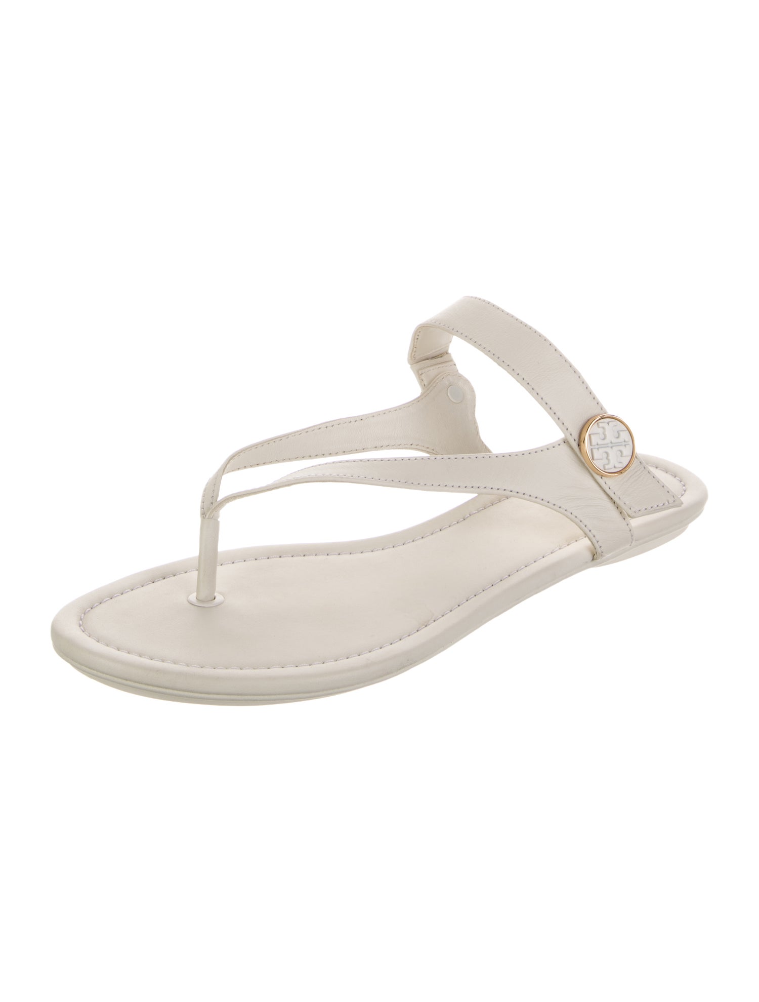 Tory Burch Leather T-Strap Sandals
