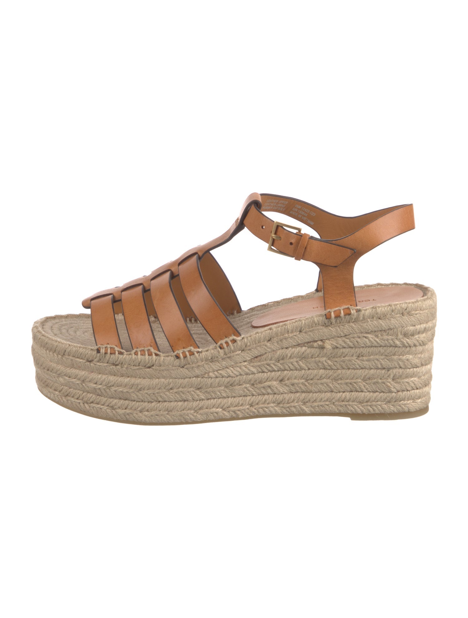 Tory Burch Leather Braided Accents Espadrilles