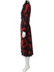 Tory Burch Floral Print Midi Length Dress