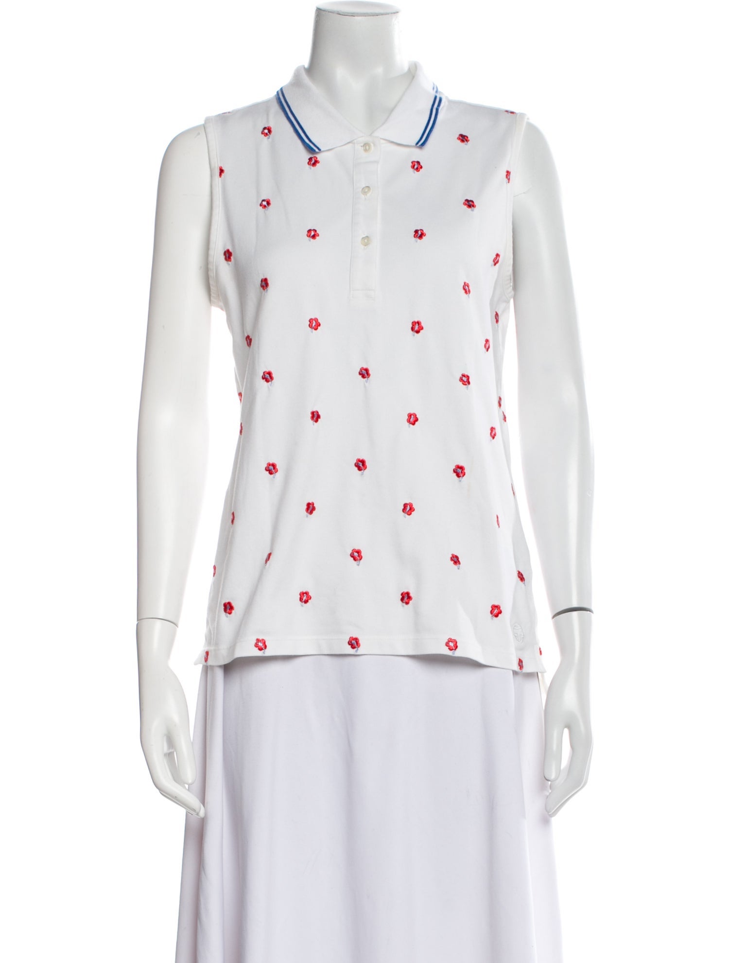 Tory Burch Printed Sleeveless Polo