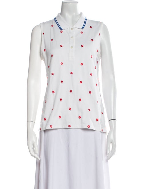 Tory Burch Printed Sleeveless Polo