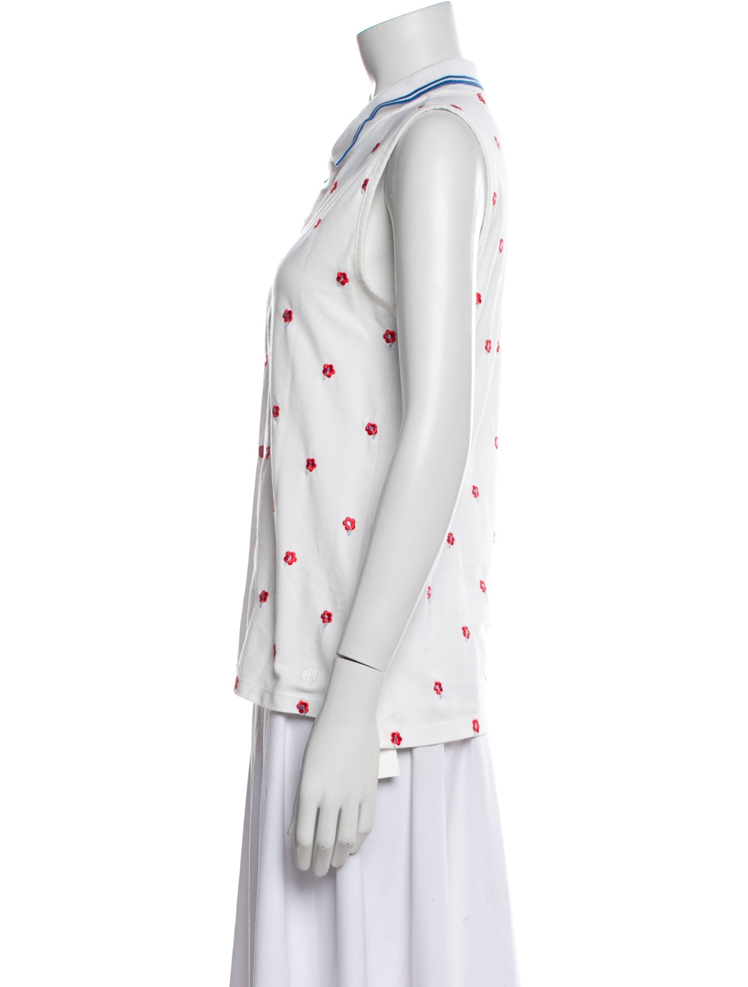 Tory Burch Printed Sleeveless Polo