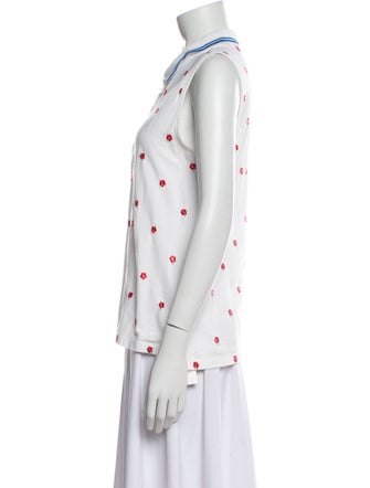 Tory Burch Printed Sleeveless Polo