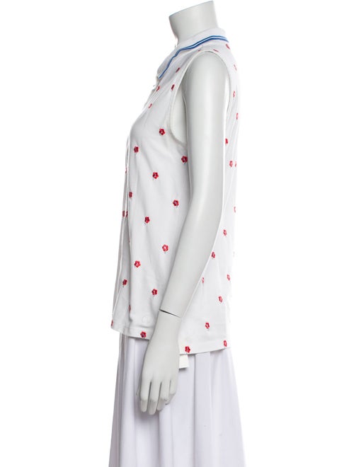Tory Burch Printed Sleeveless Polo