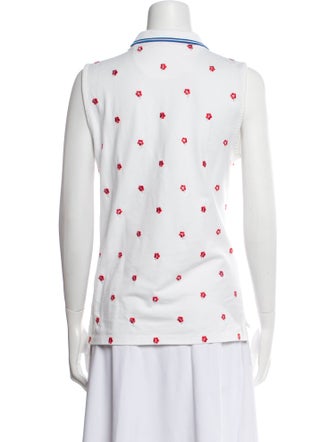 Tory Burch Printed Sleeveless Polo