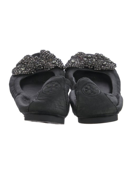 Tory Burch Leather Bow Accents Ballet Flats