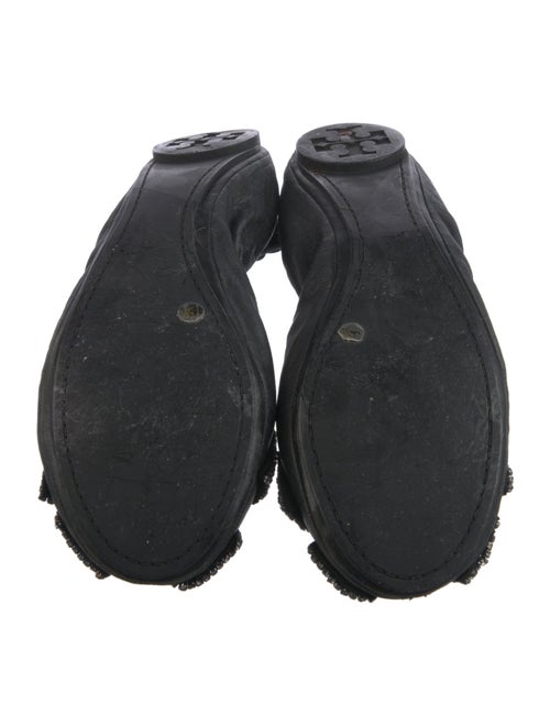 Tory Burch Leather Bow Accents Ballet Flats