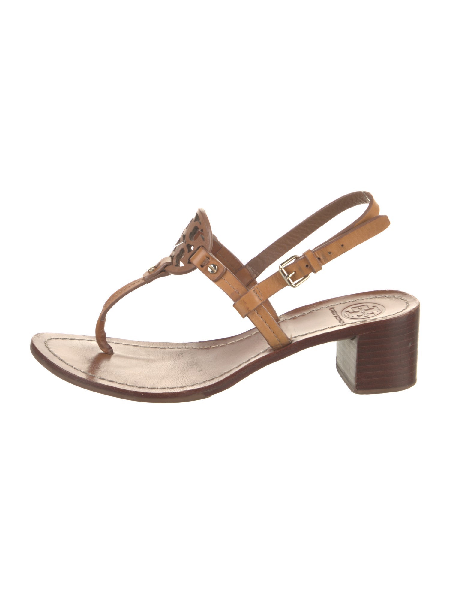 Tory Burch Leather T-Strap Sandals