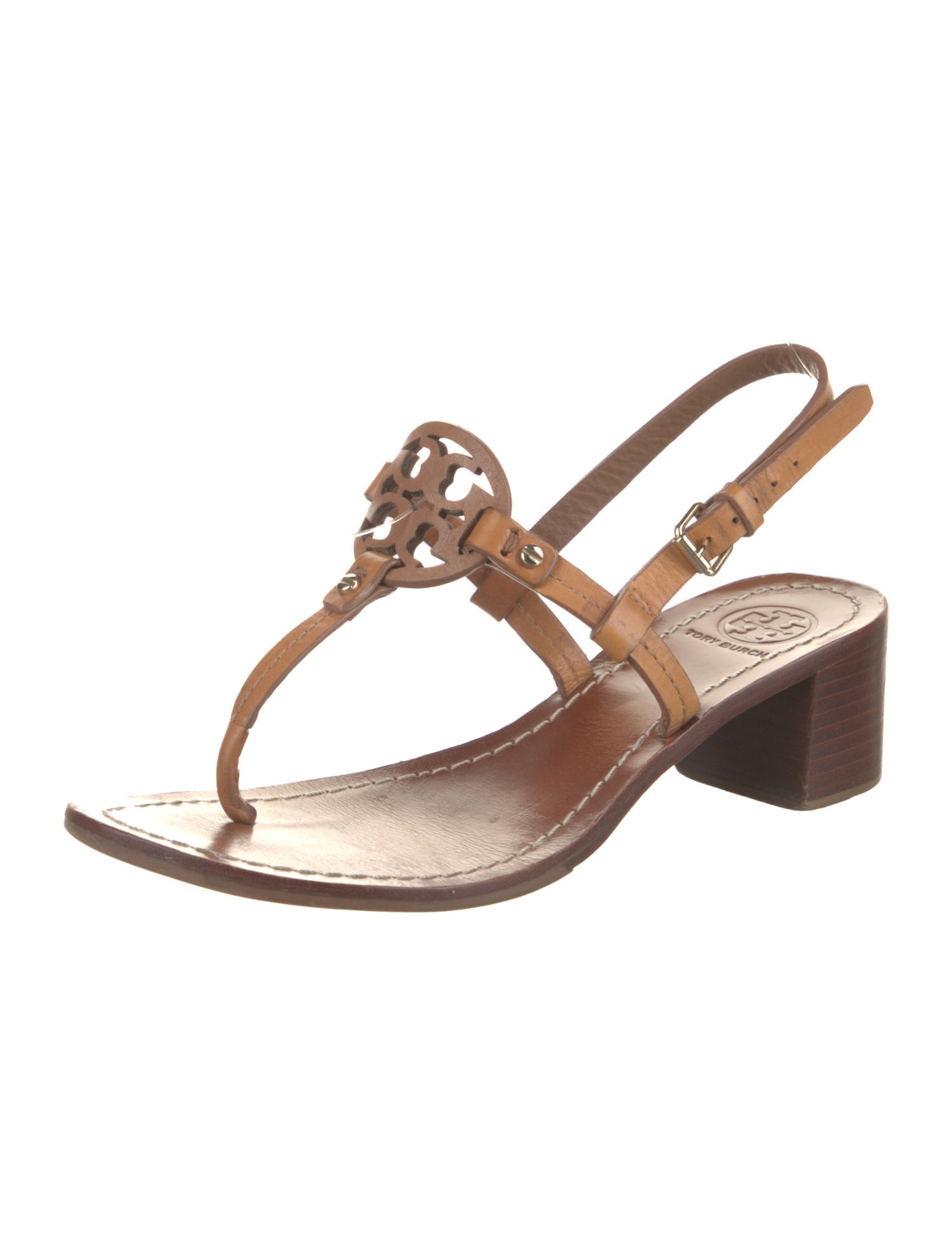 Tory Burch Leather T-Strap Sandals