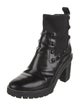 Tory Burch Patent Leather Studded Accents Combat Boots