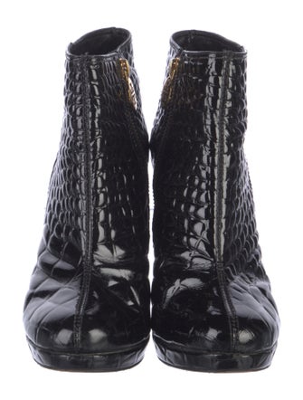 Tory Burch Embossed Leather Boots