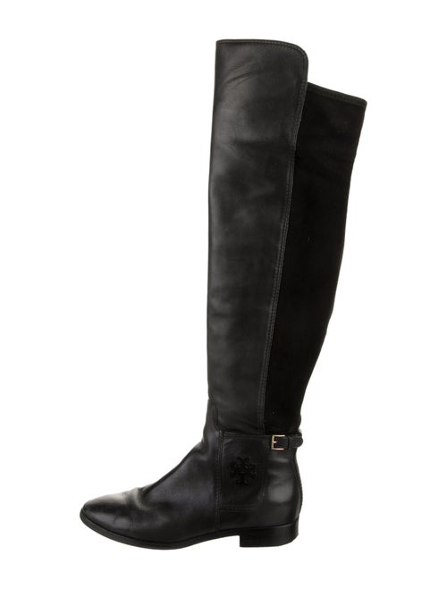 Tory Burch Wyatt Signature Logo Riding Boots