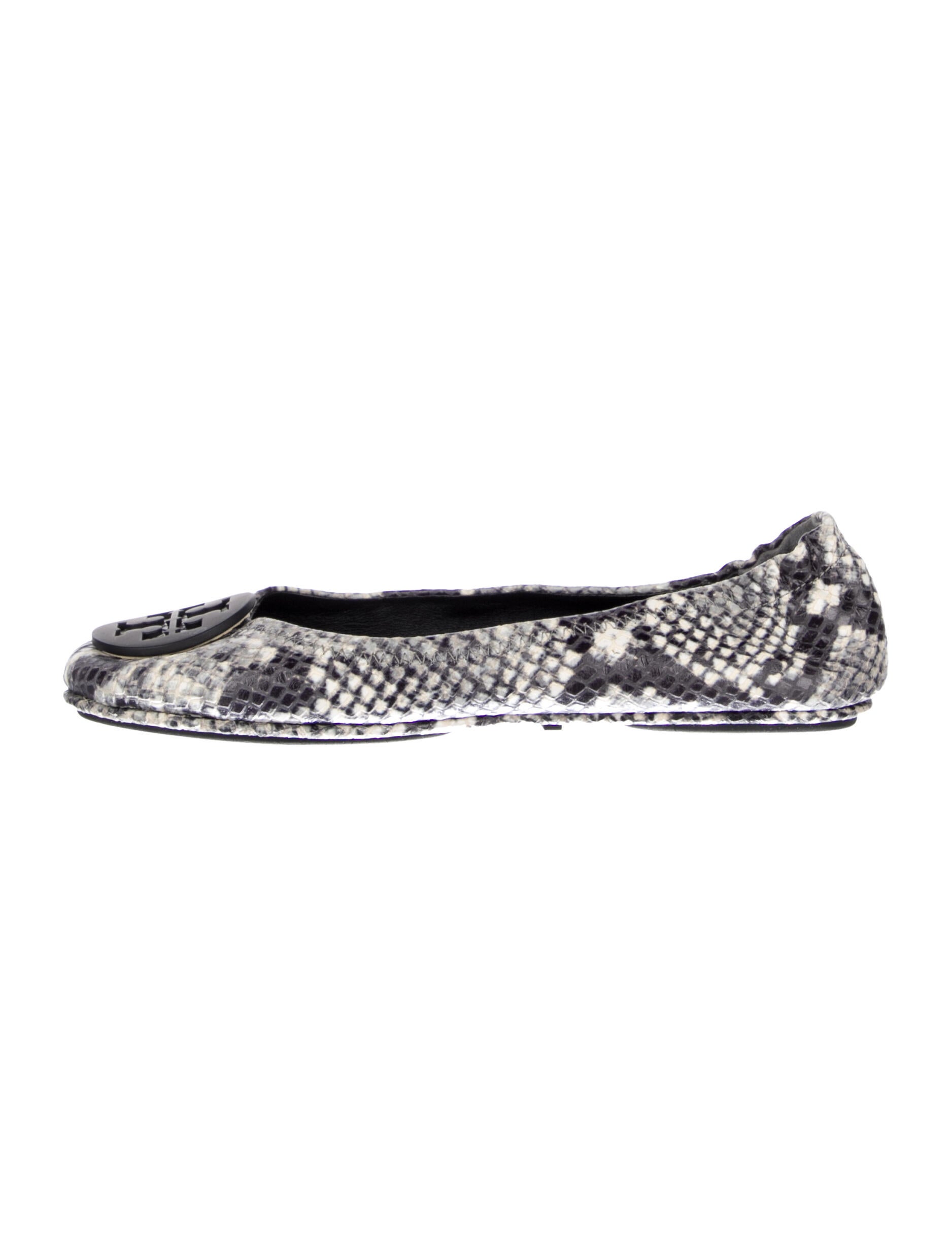 Tory Burch Leather Animal Print Ballet Flats