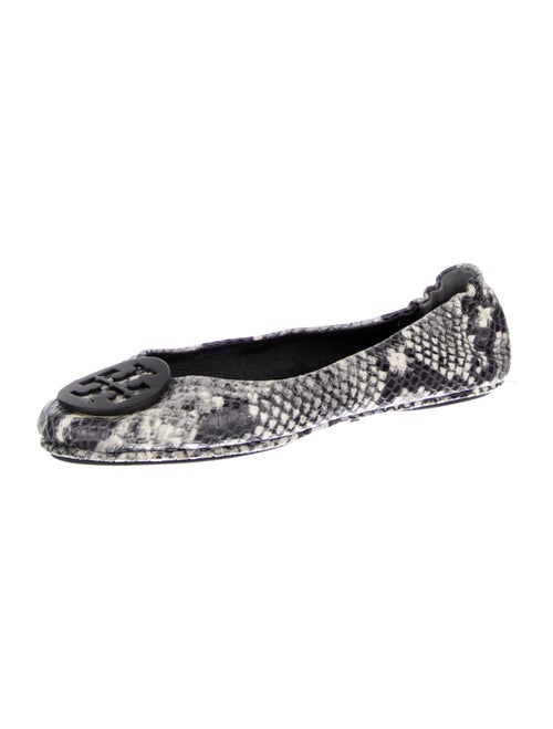 Tory Burch Leather Animal Print Ballet Flats