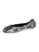 Tory Burch Leather Animal Print Ballet Flats