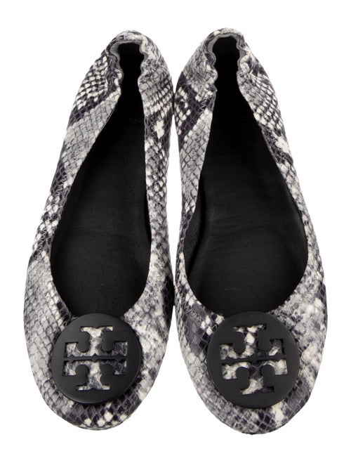 Tory Burch Leather Animal Print Ballet Flats