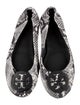 Tory Burch Leather Animal Print Ballet Flats