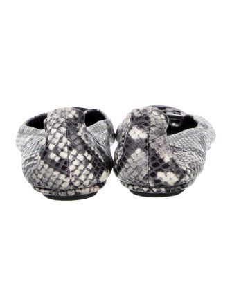 Tory Burch Leather Animal Print Ballet Flats