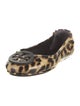 Tory Burch Patent Leather Animal Print Ballet Flats