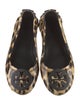 Tory Burch Patent Leather Animal Print Ballet Flats