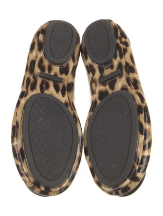 Tory Burch Patent Leather Animal Print Ballet Flats