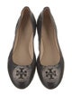 Tory Burch Leather Crystal Embellishments Ballet Flats