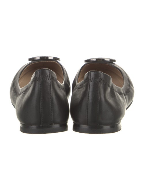 Tory Burch Leather Crystal Embellishments Ballet Flats