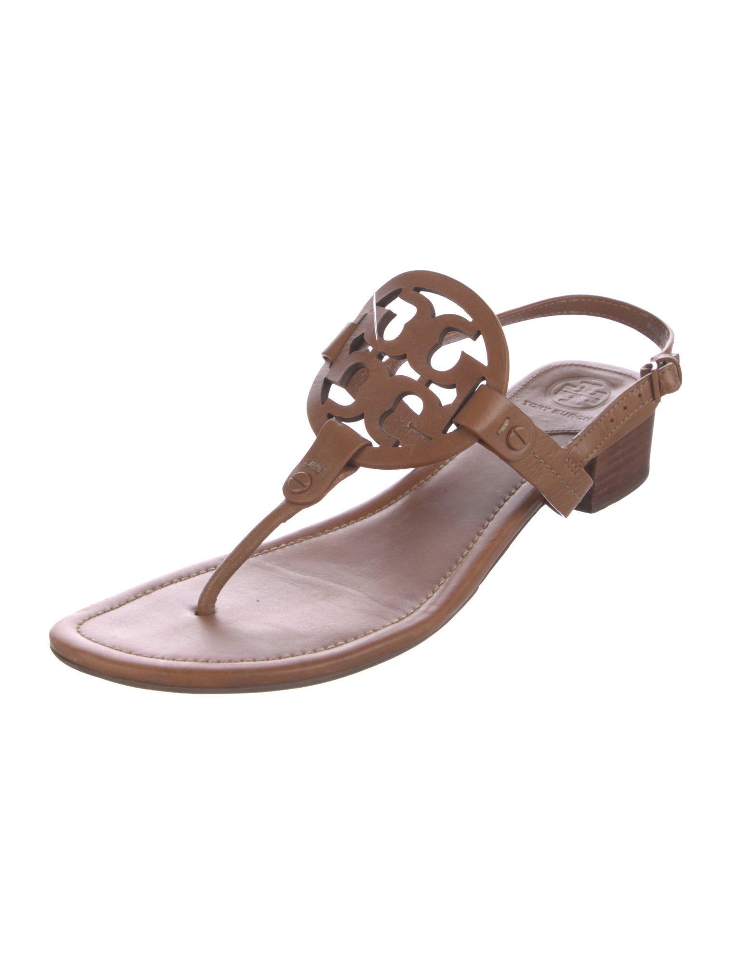 Tory Burch Leather T-Strap Sandals