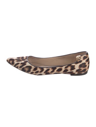 Tory Burch Ponyhair Animal Print Ballet Flats