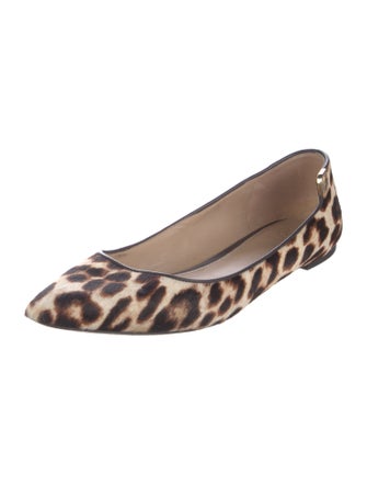 Tory Burch Ponyhair Animal Print Ballet Flats
