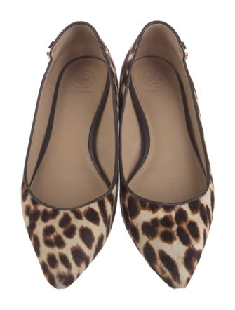 Tory Burch Ponyhair Animal Print Ballet Flats