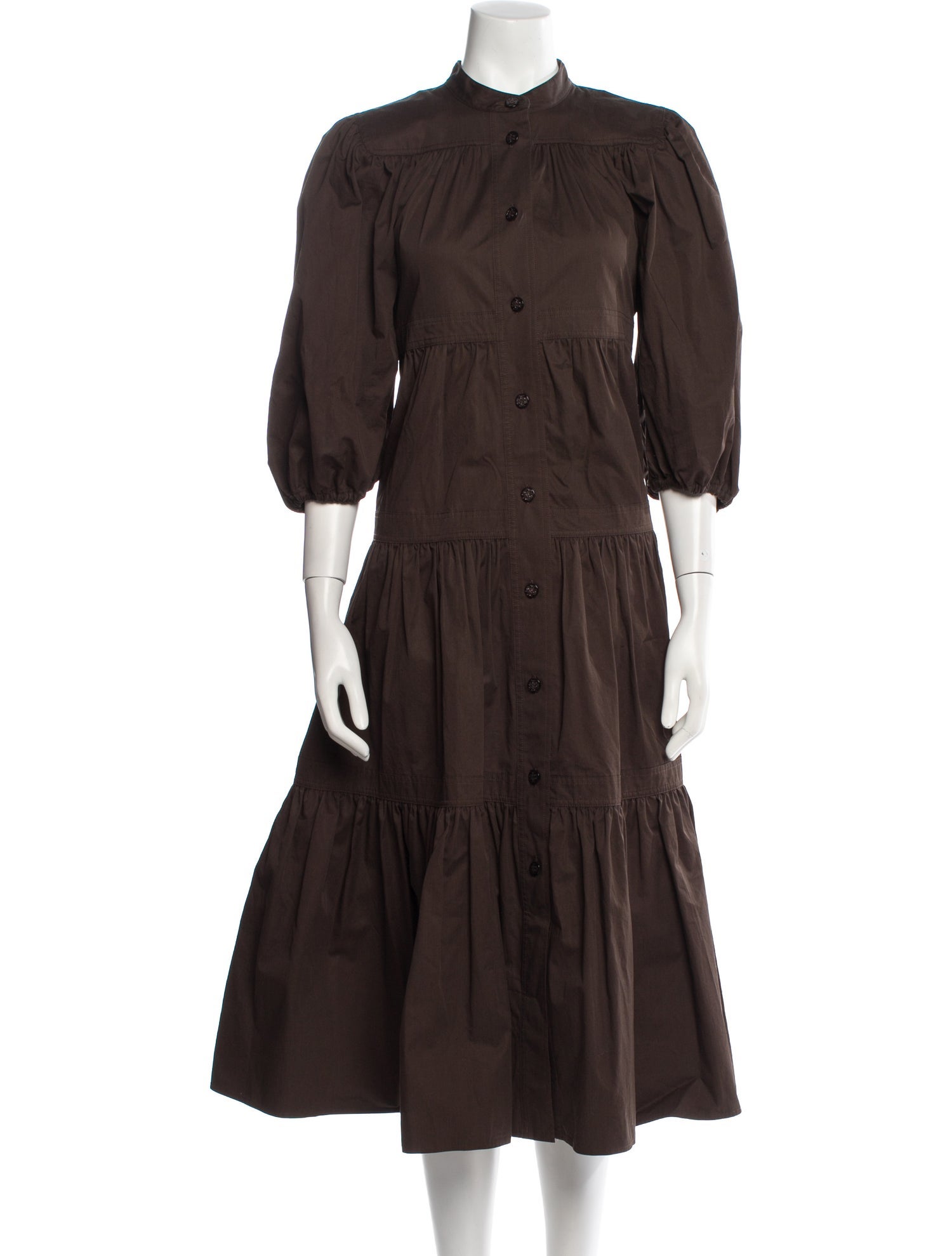 Tory Burch Mock Neck Midi Length Dress