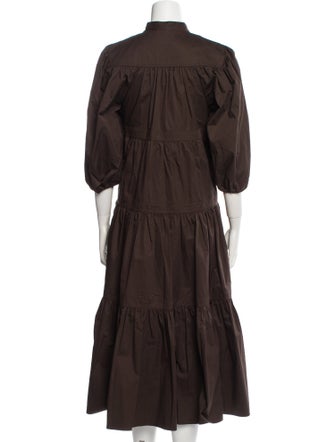 Tory Burch Mock Neck Midi Length Dress