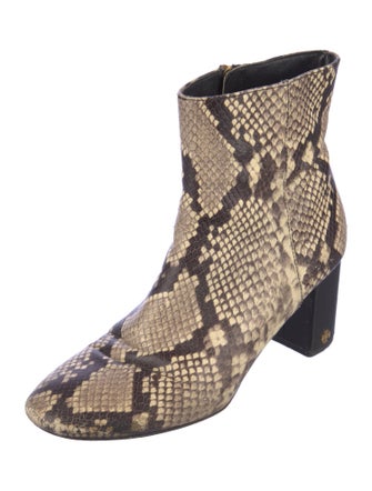 Tory Burch Embossed Leather Animal Print Boots
