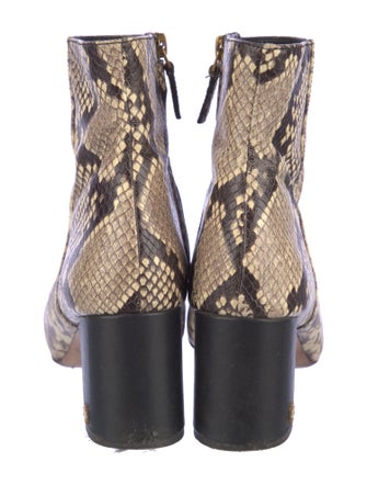 Tory Burch Embossed Leather Animal Print Boots