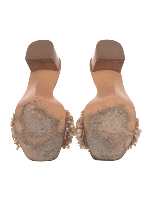 Tory Burch Leather Beaded Accents Slides