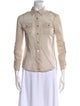 Tory Burch Three-Quarter Sleeve Button-Up Top