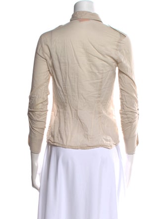 Tory Burch Three-Quarter Sleeve Button-Up Top