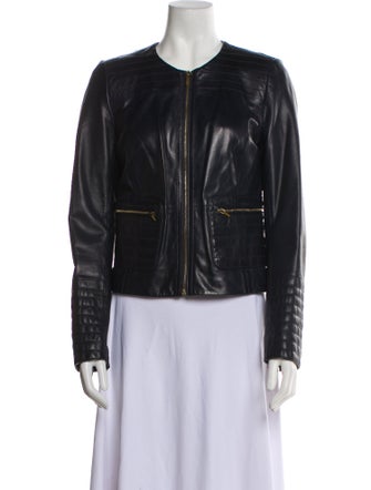 Tory Burch Leather Biker Jacket