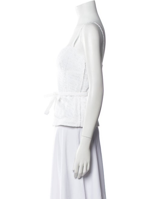 Tory Burch Tie Neck Sleeveless Crop Top